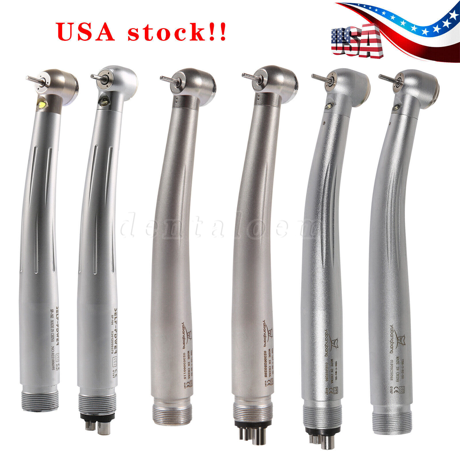 1-10 Yabangbang Dental (LED E-generator) High Speed Handpiece 4/2 Hole NSK Style