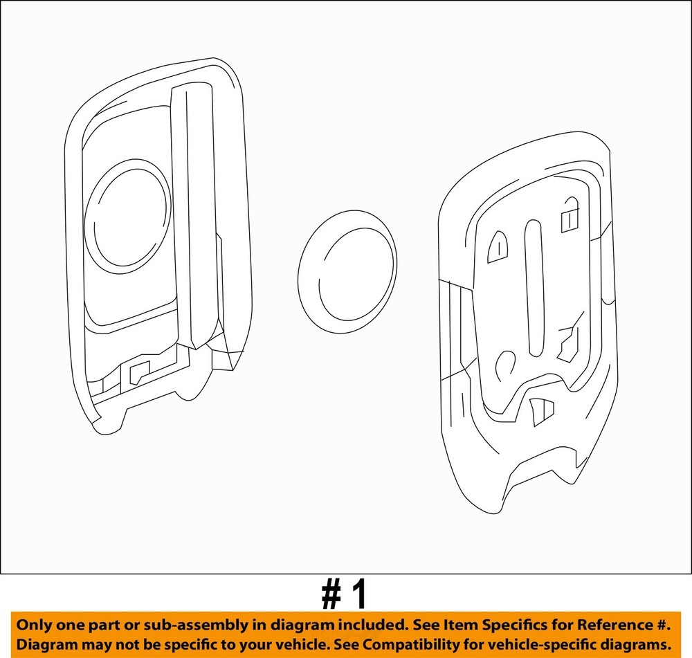 GM OEM 2020 Acadia Electrical Keyless Entry Components-Transmitter 13523305