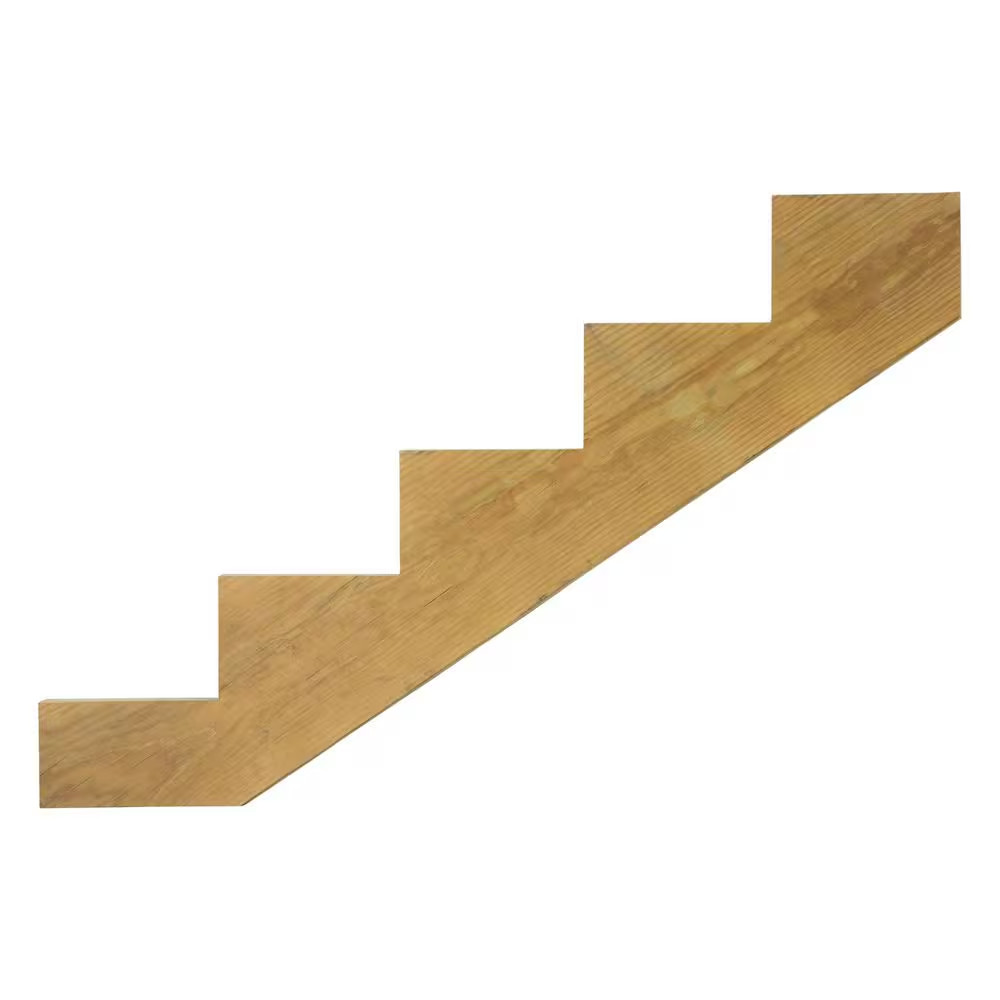 5-Step Ground Contact Pressure-Treated Pine Stair Stringer