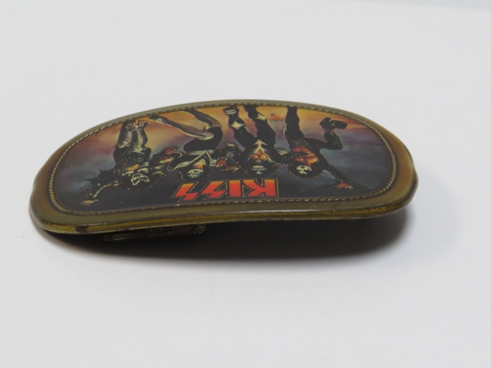KISS DESTROYER PACIFICA BELT BUCKLE - 1977 VINTAGE AUCOIN - ACE PETER GENE PAUL