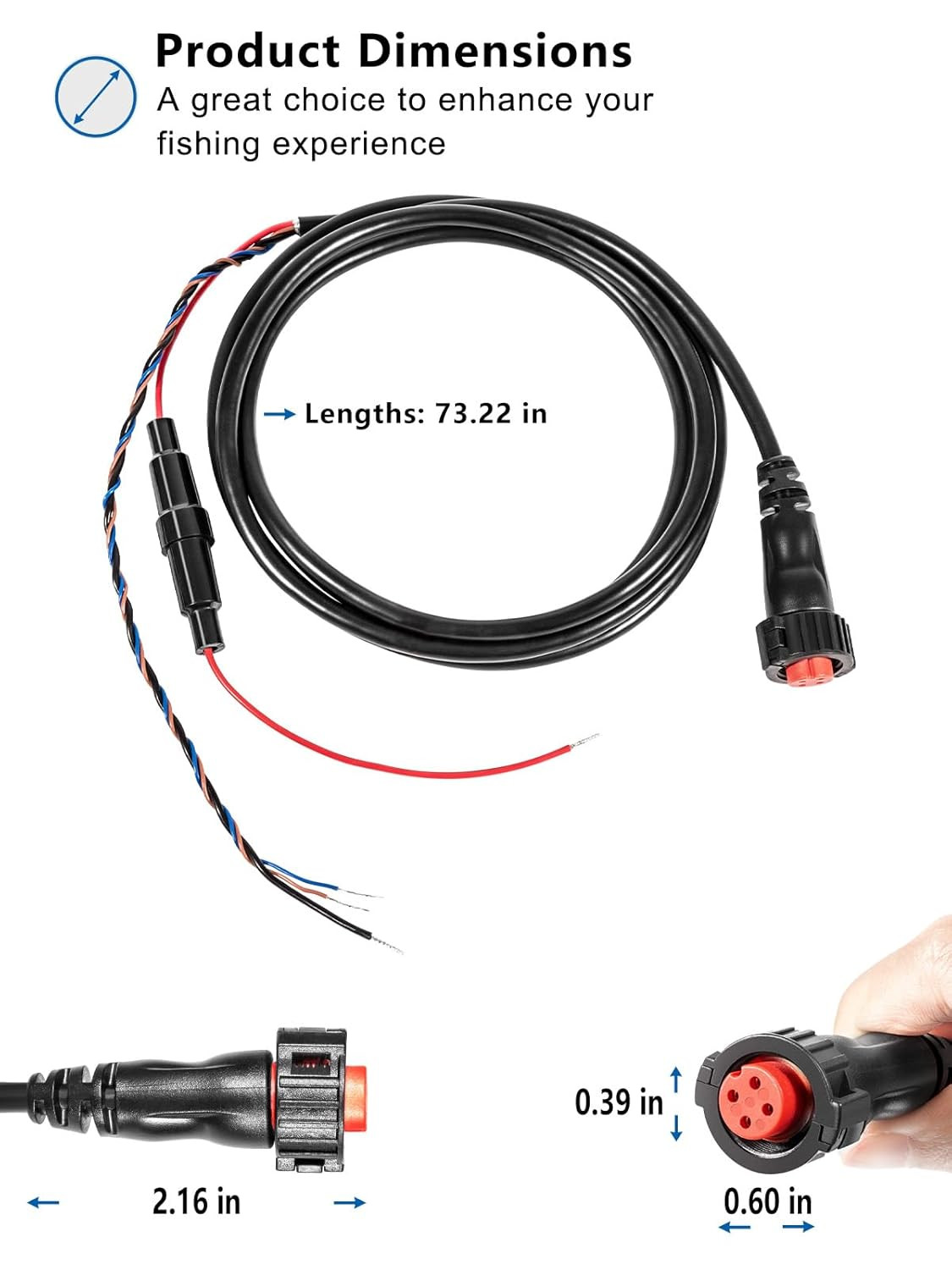 010-12445-00 Power/Data Cable for Garmin echoMAP Chirp/Plus/UHD GPSMAP Panoptix