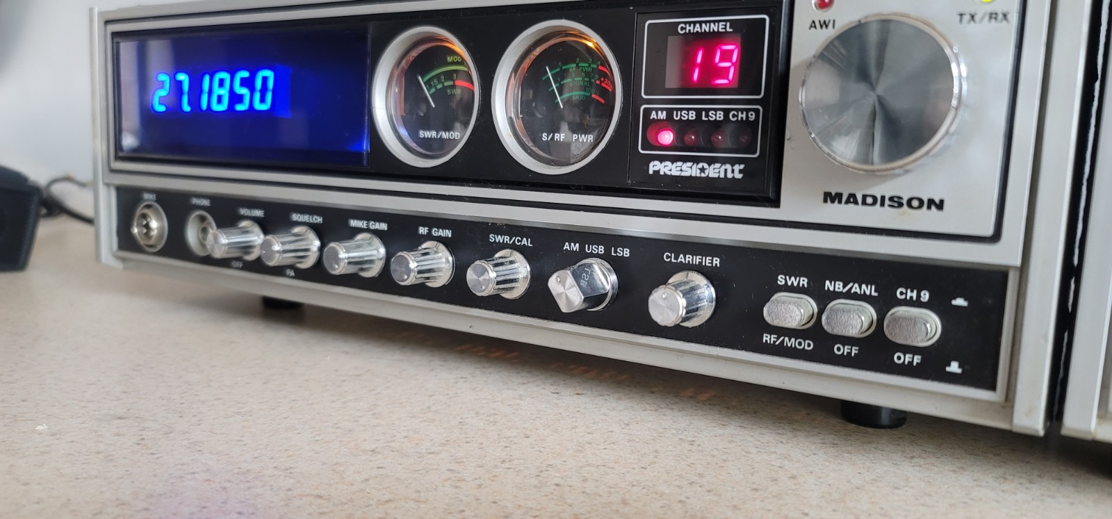 CB BASE RADIO PRESIDENT MADISON AM SSB W/ EXTRAS