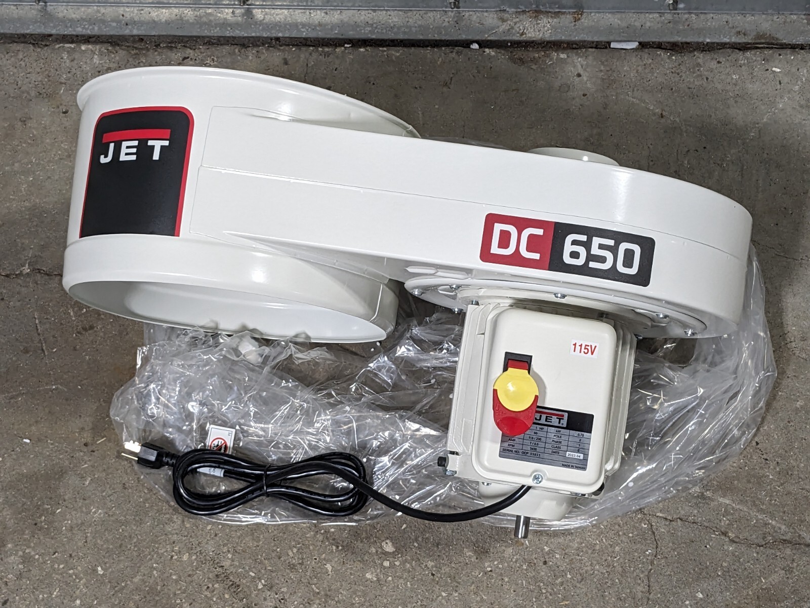 Jet Vortex Cone Portable Dust Collector 650 CFM 1 HP 115v 708642BK