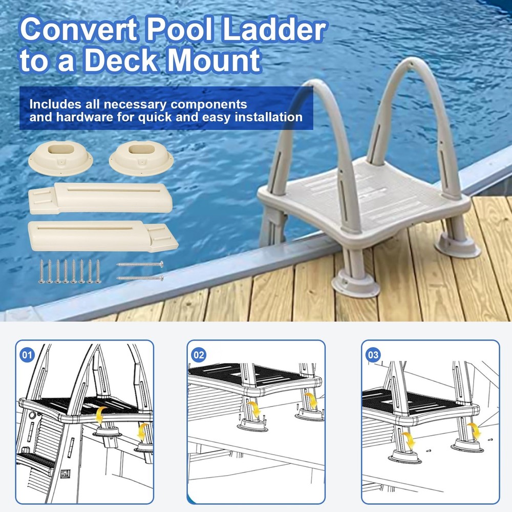 Upgrade Above Ground Pool Ladder CK7200 Deck Mount Conversion Kit Accessory