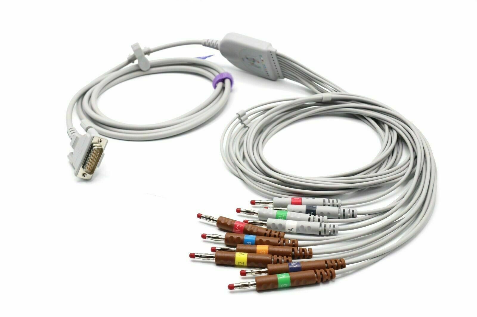 Welch Allyn 15 pin 10 Leads Banana EKG Cable Compatible - Same Day Shipping