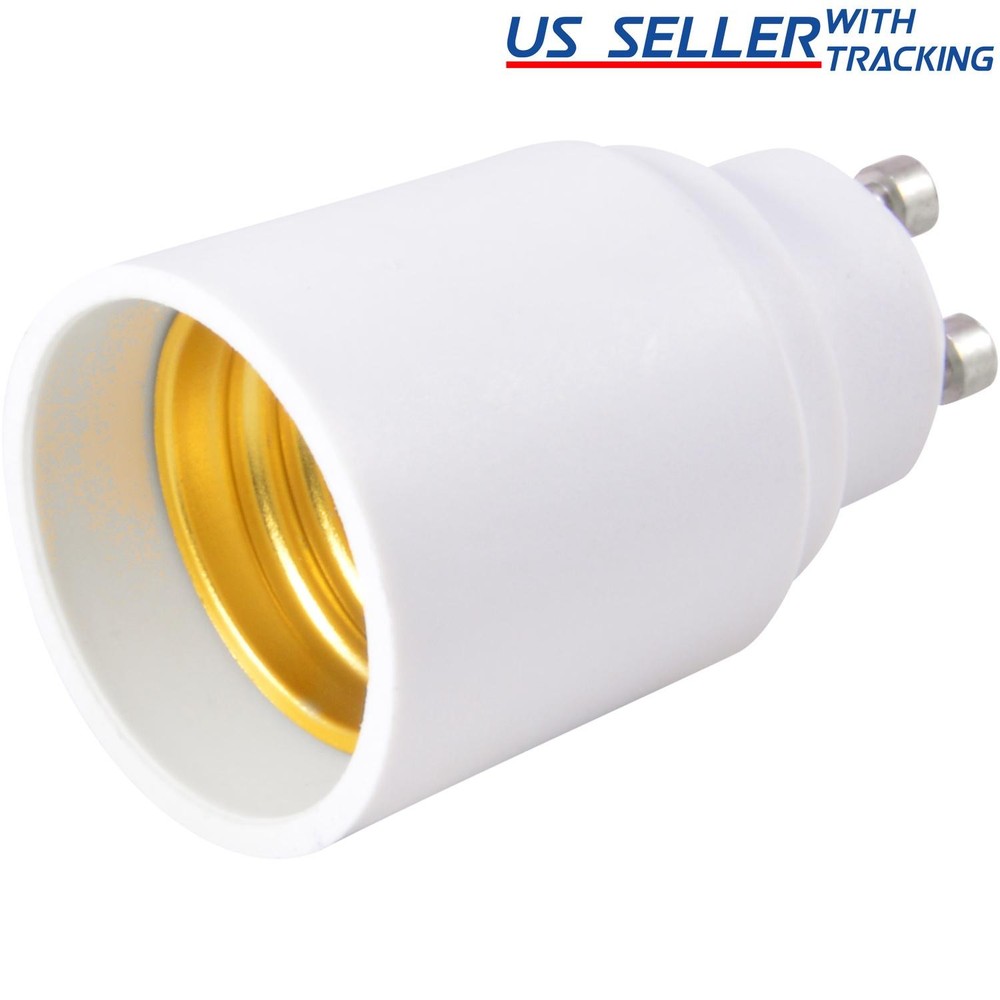 Light Bulb Socket Adapter GU10 GU-10 to Standard US E26 Medium Base