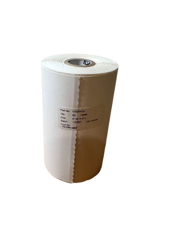 Zebra PolyPro 4000T  Labels 4" x 6" 10008424