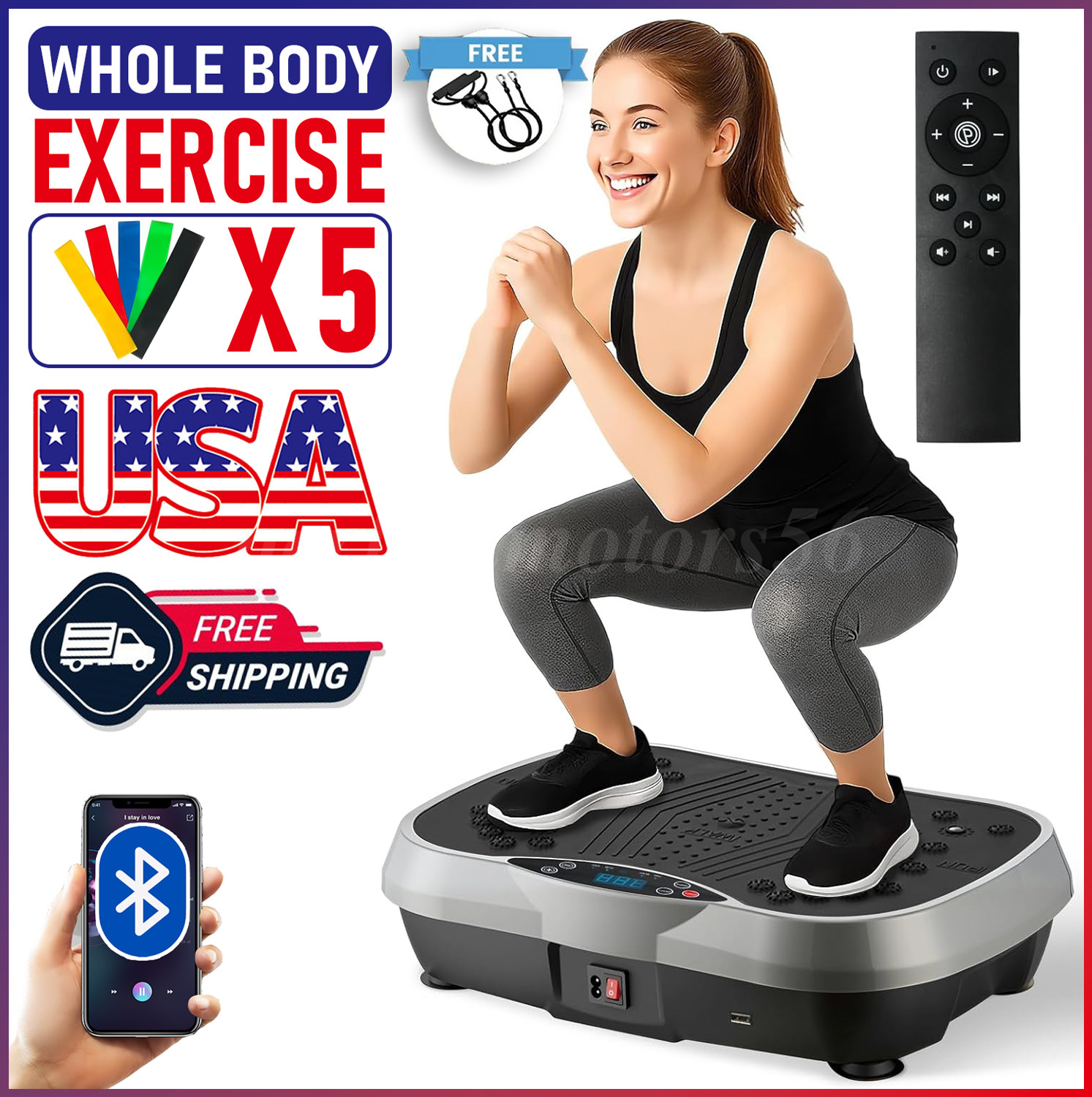NEW Vibration Plate Exercise Machine Whole Body Workout Vibrate Platform Fitness