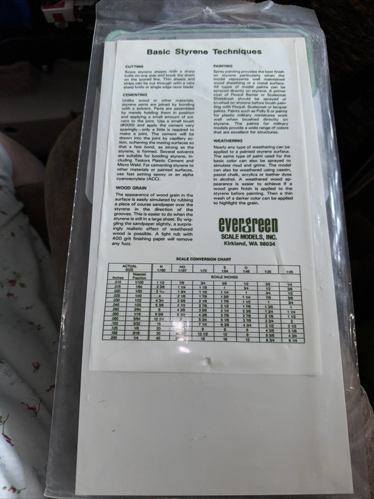 Evergreen Poly Styrene Sheet Plastic .080 White 12" x 6" #9080