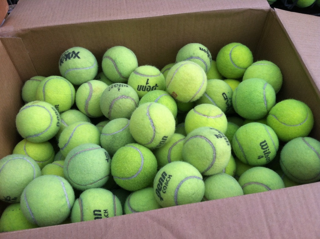 40 Used Tennis Balls for Schools, Chairs & Dog Toys