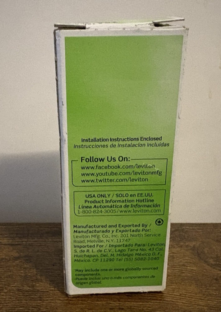 Leviton Brown Switch Interruptor 15A 120/277V 5601 AC/CA