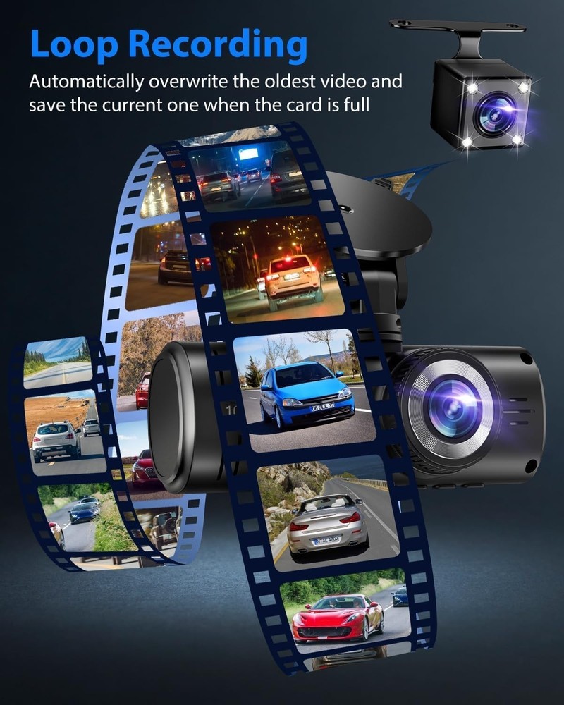 1080P Dash Camera with Night Vision & G-Sensor for Complete Coverage