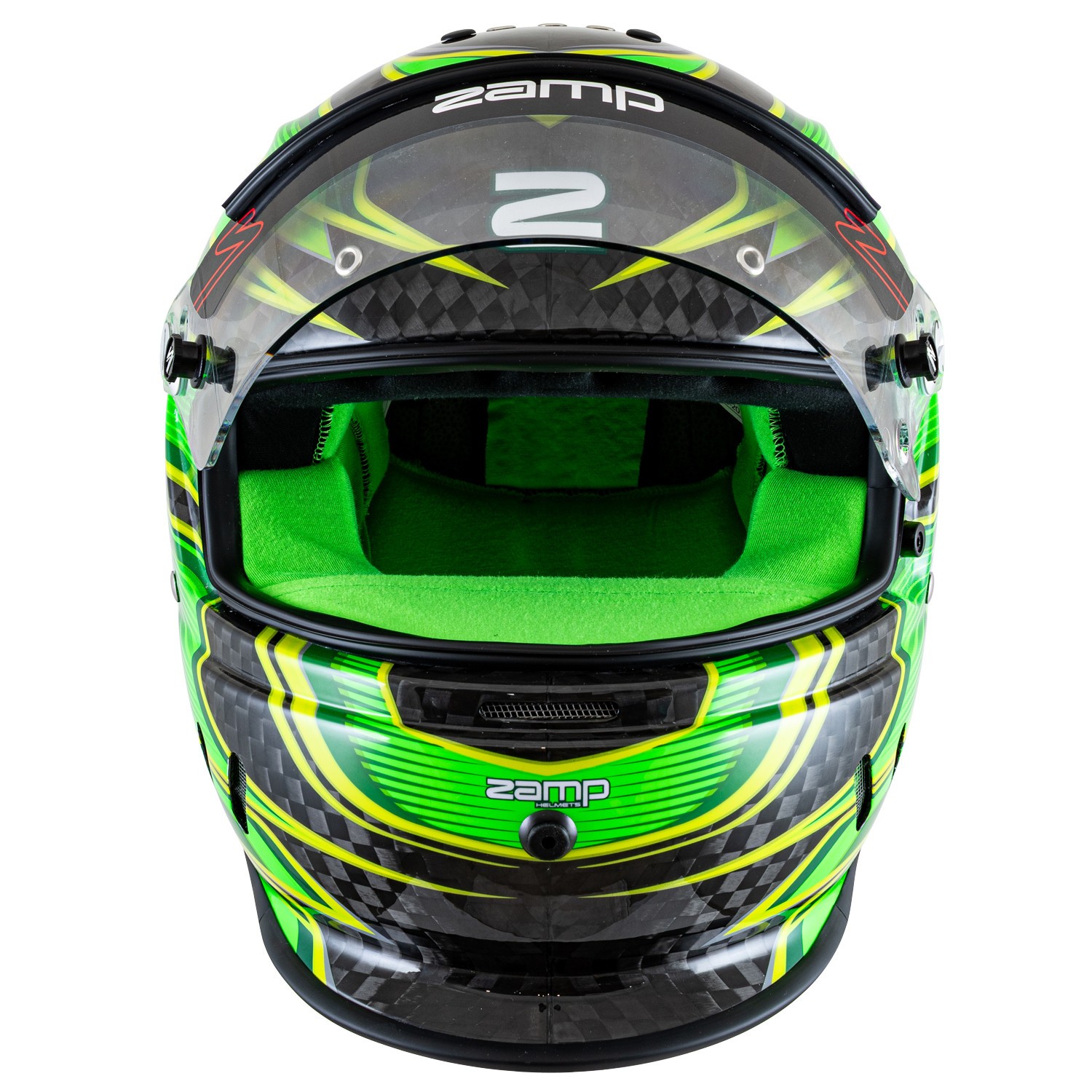 ZAMP - RZ-67D DIRT Racing Helmet | Flo Graphic | Snell SA2025 Auto / Kart Carbon