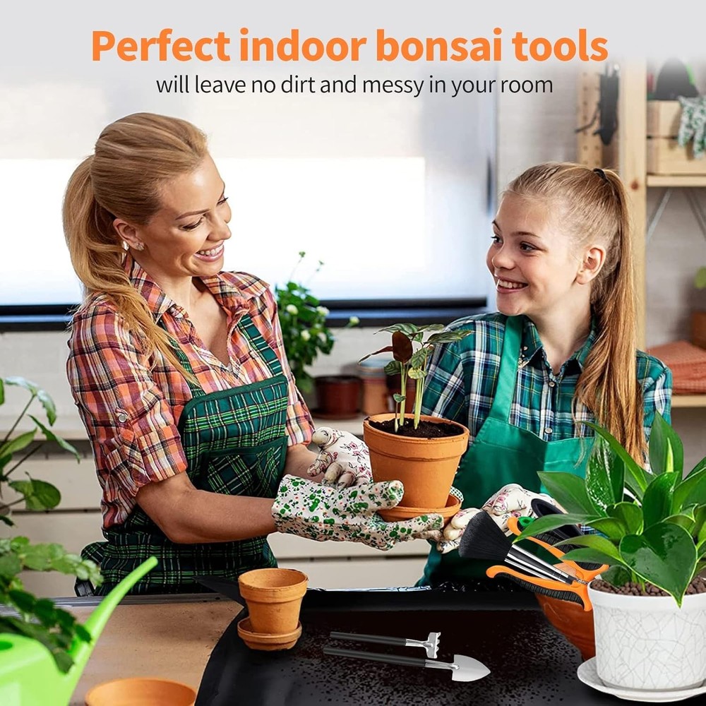 Durable Bonsai Tools with Waterproof Mat - Ideal for Pruning & Shaping Trees