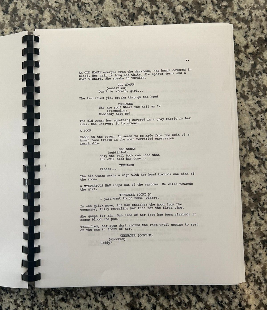 Evil Dead 2013 Horror Movie Script Reprint Full Screenplay Script