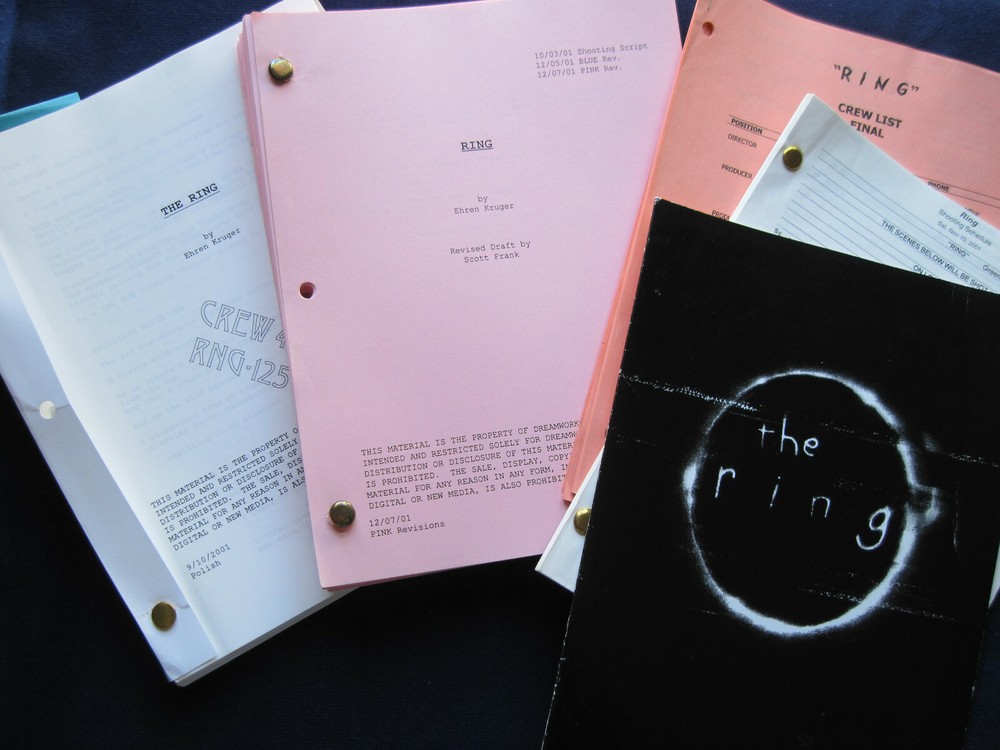 ORIGINAL ARCHIVE for the Film THE RING - 2 SCRIPTS, PROD. MATERIAL & PROGRAM