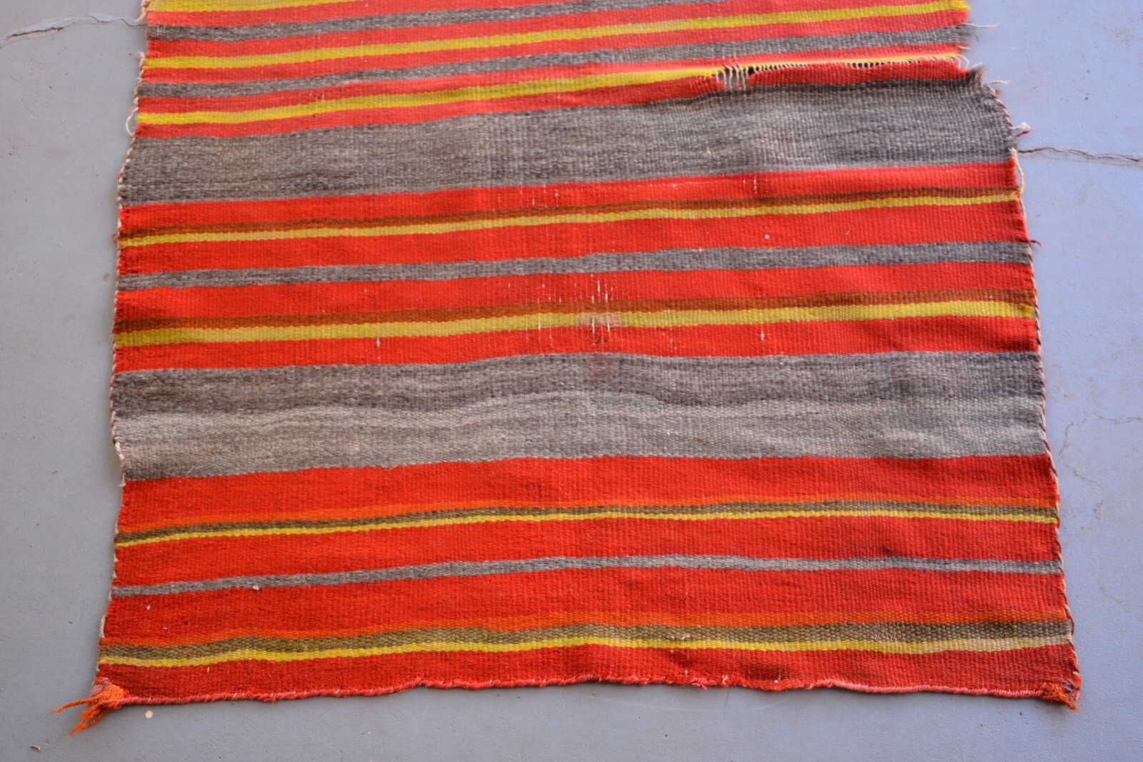Early Navajo Child's Wearing Blanket - Circa 1890s - Stripes, Soft Wools