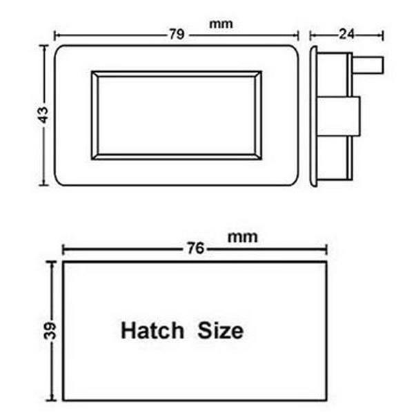 1Pcs Blue DC0-500V LCD Digital Volt Panel Meter Voltmeter New