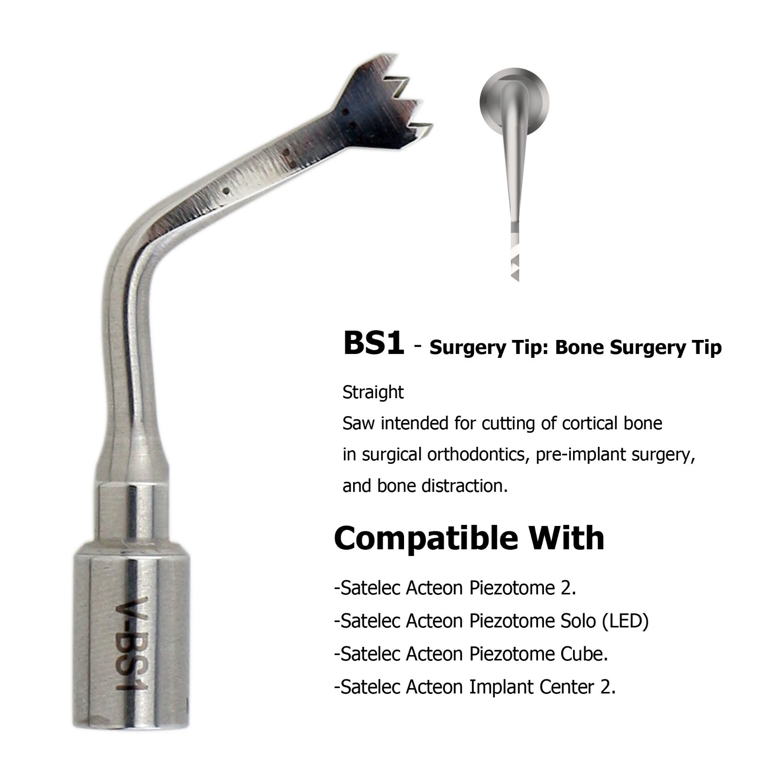 Dental Ultrasonic Satelec Piezo Scaler Tips ACTEON Piezotome Cube Surgery Tips