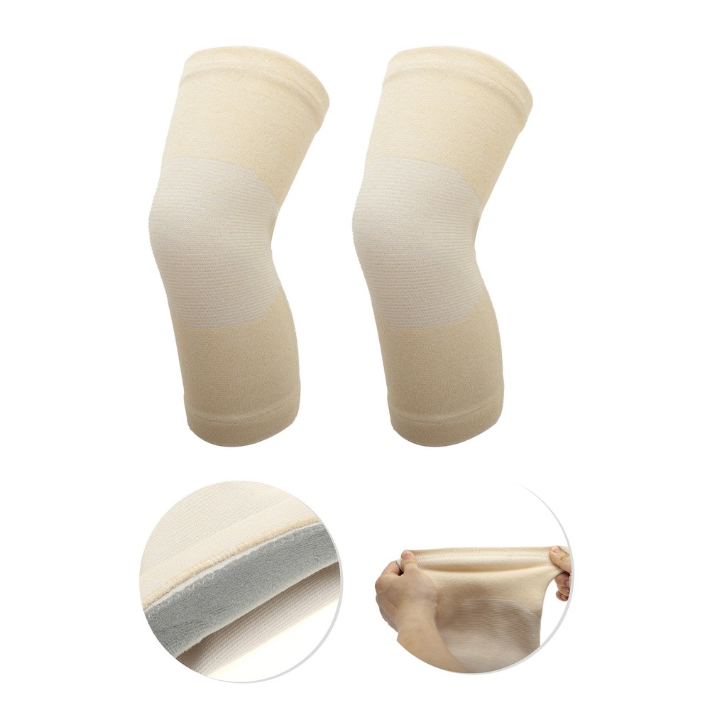 Plush Knee Pads Medium Size Gray 1 Pair