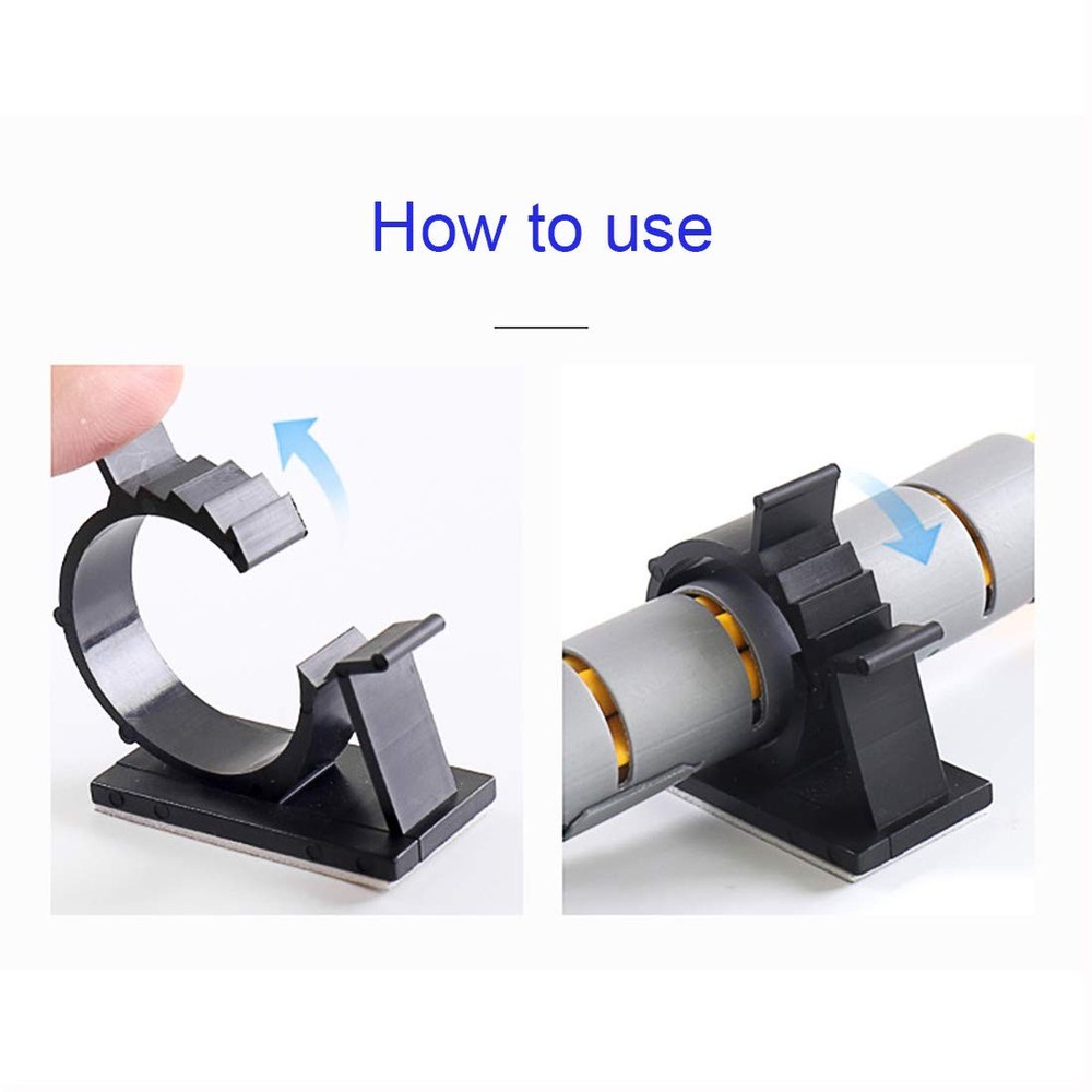 Adjustable Cable Clips Self-Adhesive Wire Holder Cable Organizer Adhesive Wir...