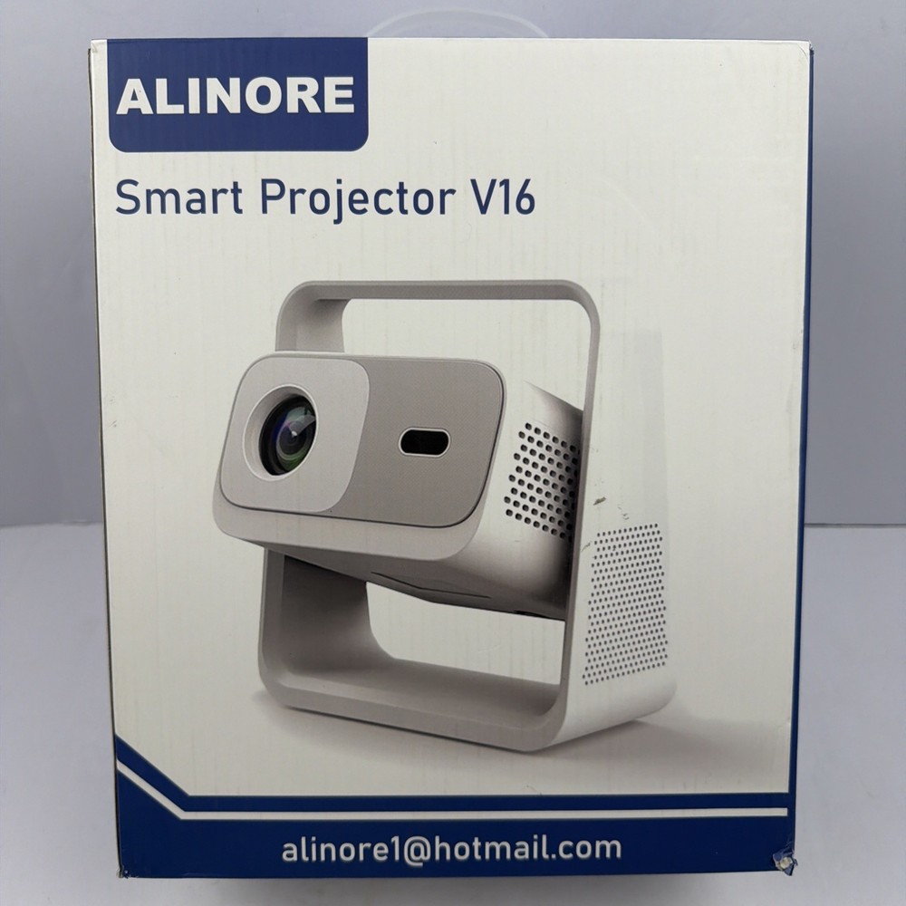 Smart Projector with WiFi and Bluetooth Built-in Apps Model V16 - White