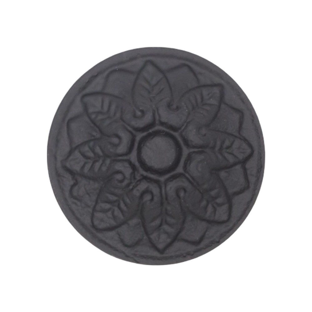 Cast Iron Cabinet Knobs with Sunflower Design 1.5 Inches