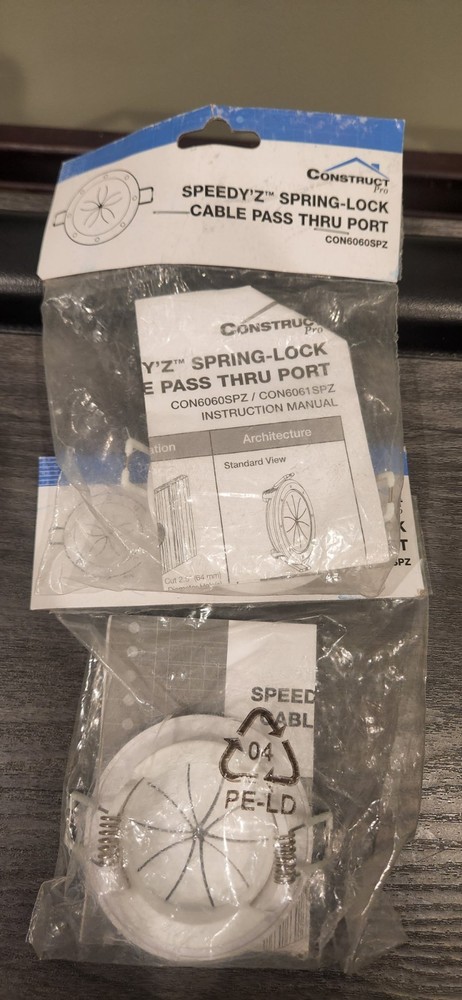 NIP Construct Pro Speedy'Z Spring-Lock Cable Pass-Through Port #CON6060SPZ