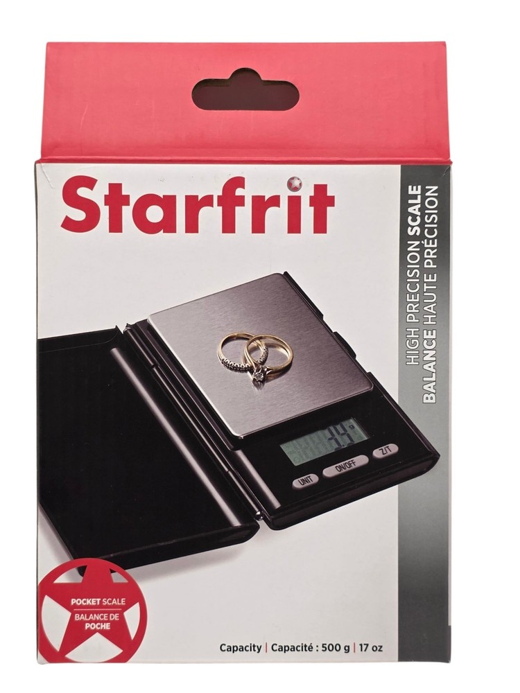 Starfrit High Precision Scale 500g Capacity Pocket Scale
