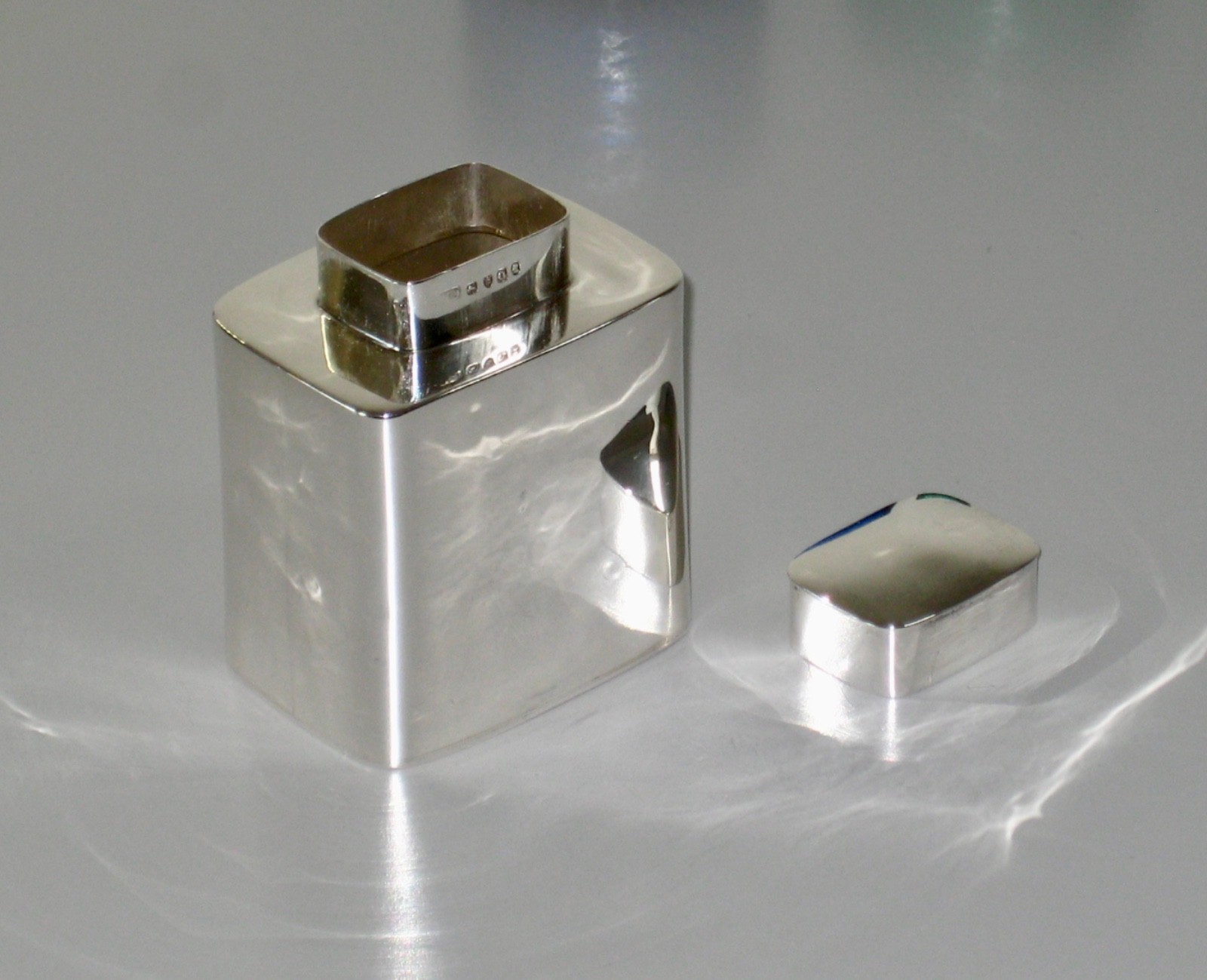 ENGLISH STERLING SILVER CHAS HOUGHAM VINTAGE TEA CADDY CONTAINER, 1811, 228 GR