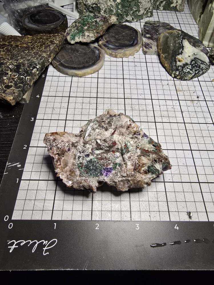 Uv Reactive Fluorite Malachite Specimen