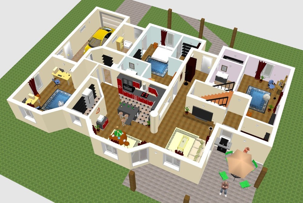 3D CD Home Design 3D Graphic-Interior Design CAD Architect Software-Windows Mac