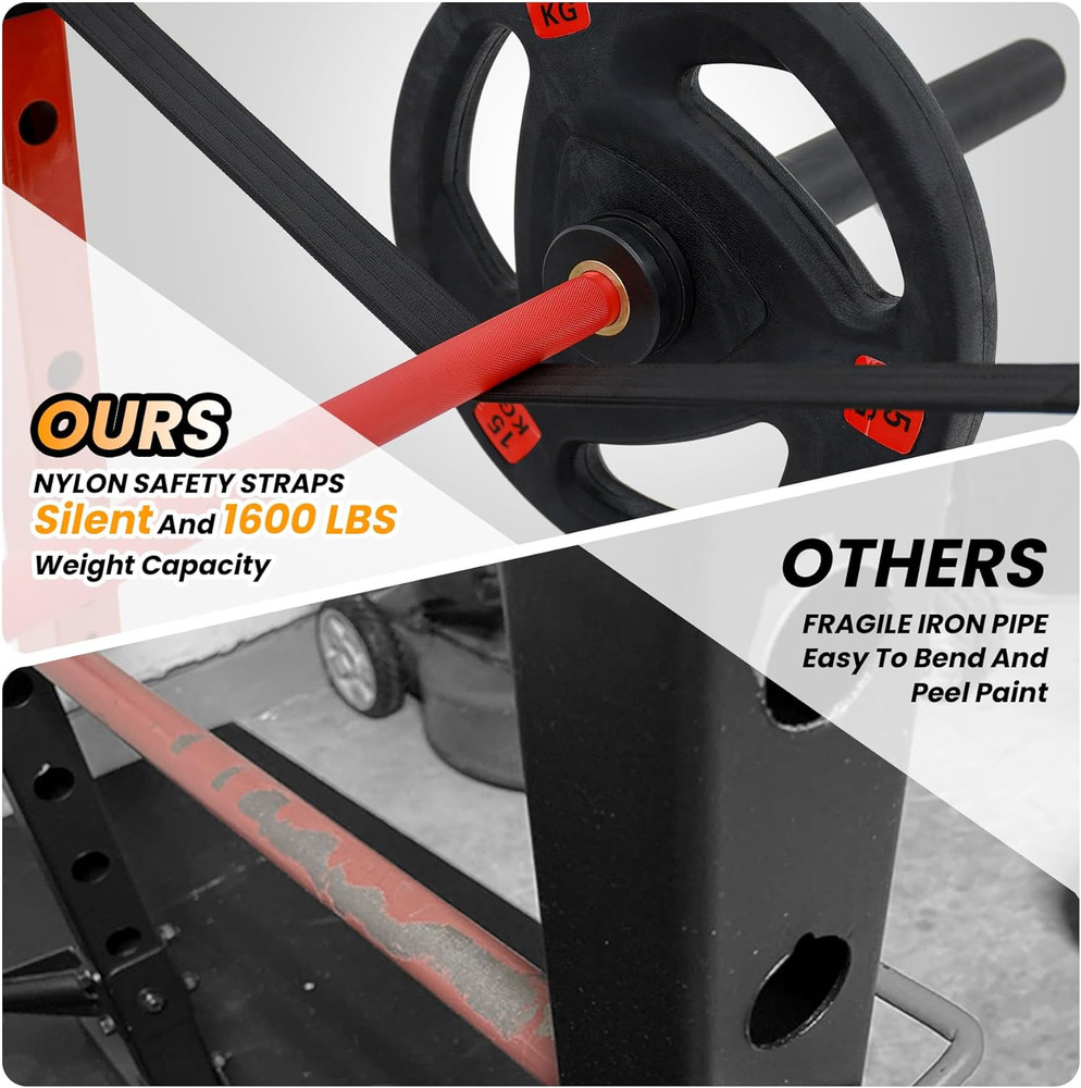 Power Cage, Multi-Function Squat Rack with LAT Pulldown, 1600 LBS Weight Capacit