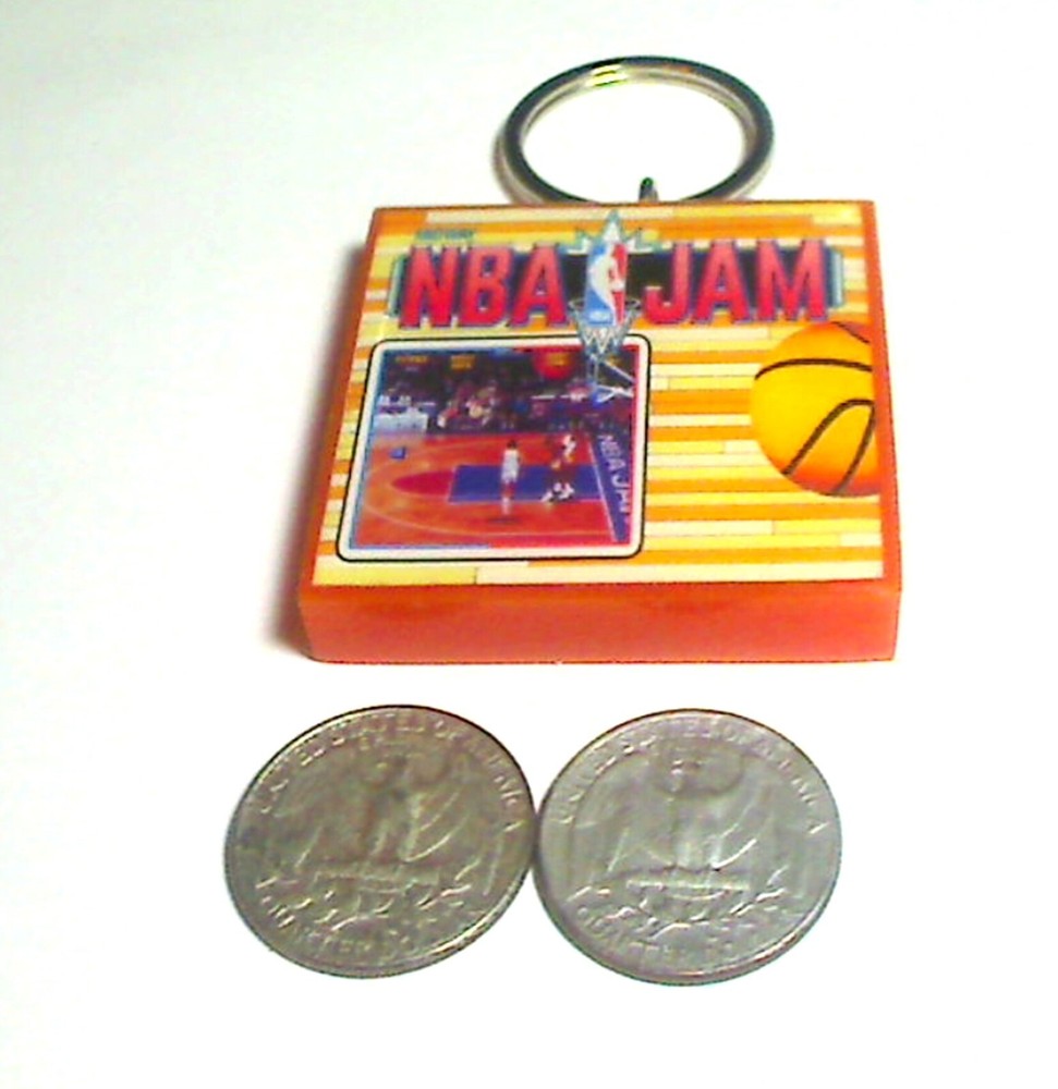 NBA Jam Arcade Coin Door accessory Keychain