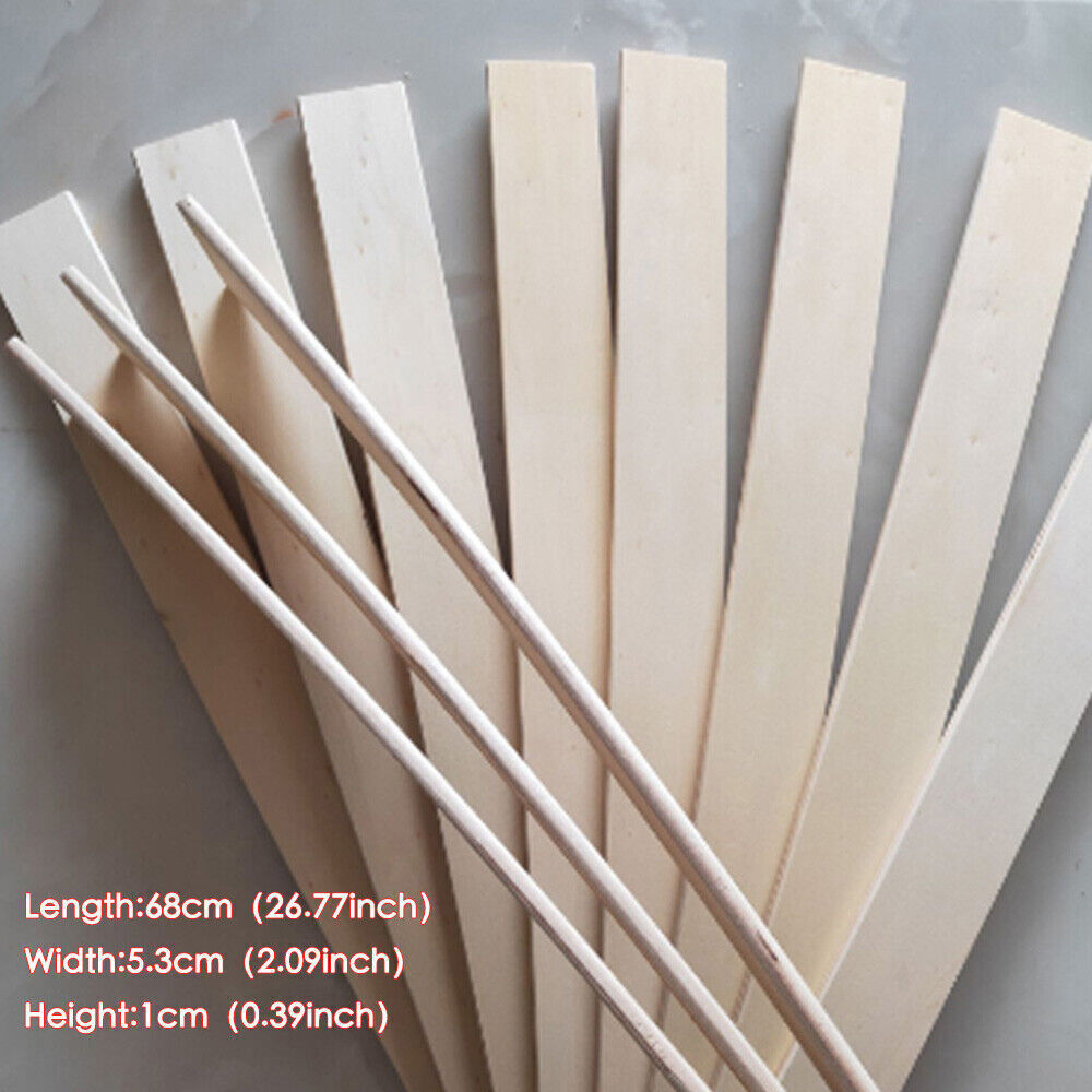 10pcs Wooden Strip Bed Slats 53MM Width Replacement Bed Slats Slightly Curved