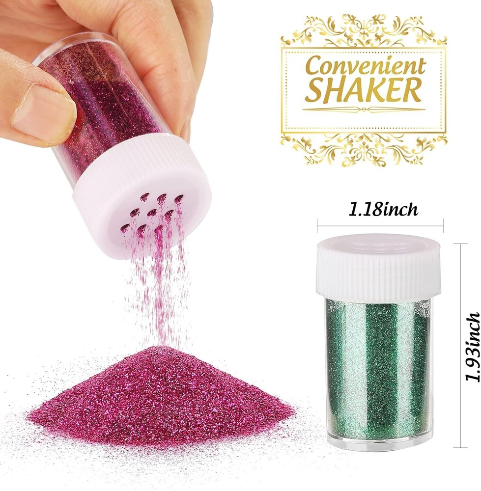 Stunning Multi-Colored Glitter Set - Ideal for Craft Projects & Makeup Looks