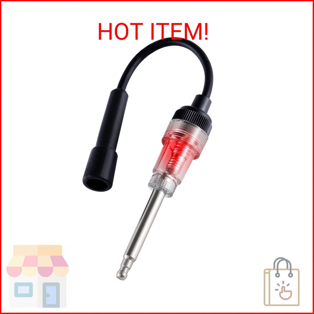 SINGARO Inline Spark Plug Tester, Plug-in Engine Ignition Tester, Car Exterior A