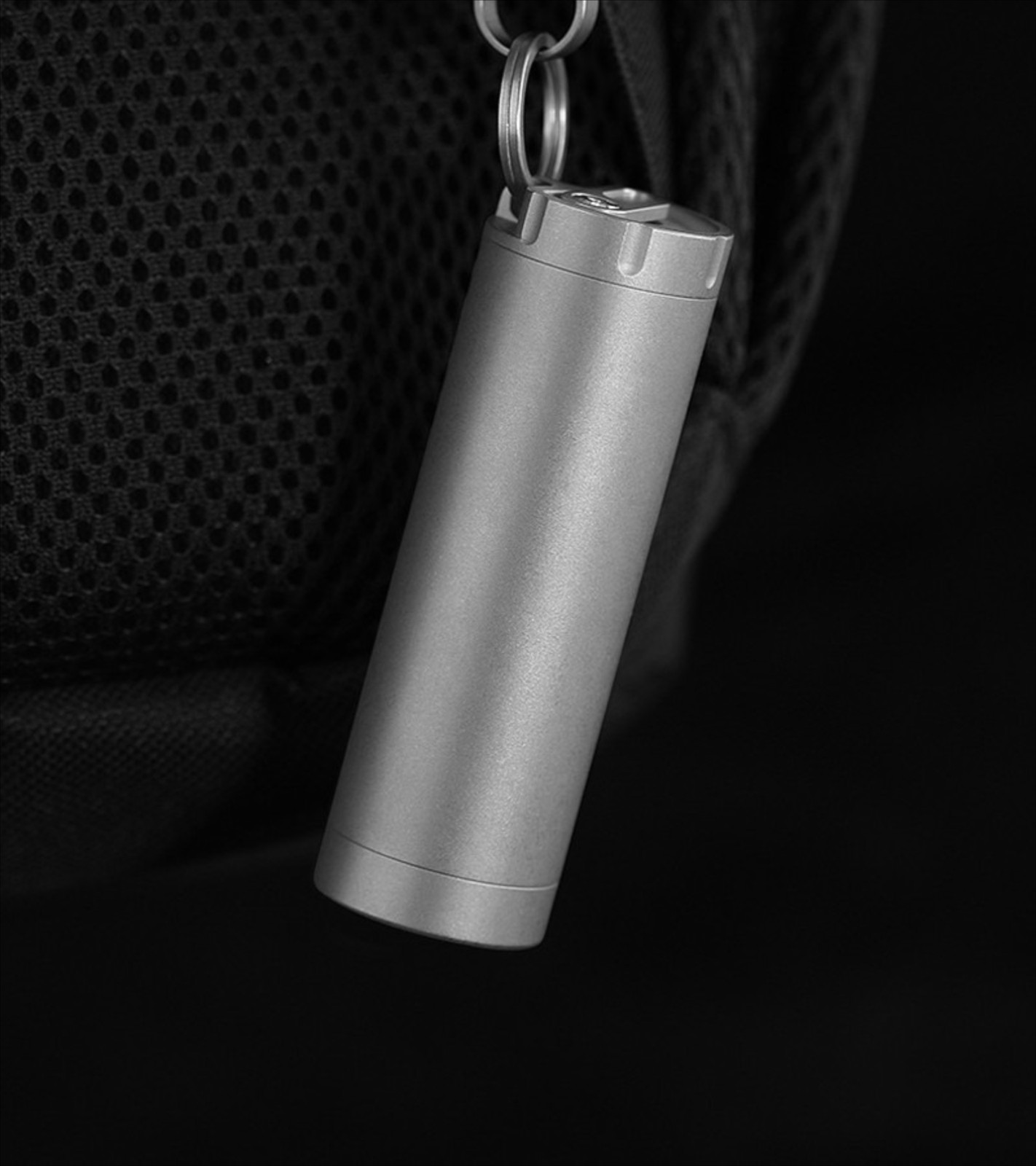 Waterproof Titanium Medication Pill Container Box Bottle Case Keychain Holder