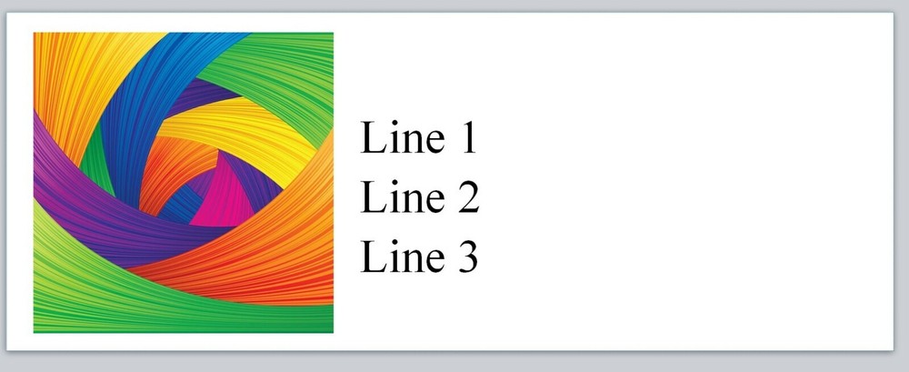 30 Personalized  Address Labels Rainbow Colors (C 918)