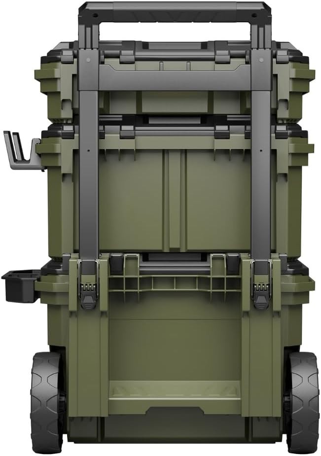 Bunker Draper 9 Piece Load-Up Stacking Wheeled Mobile Toolbox System Case,31644