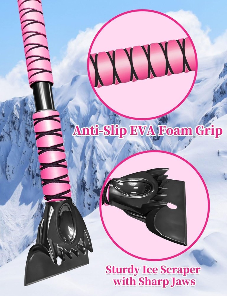 44 Inch Snow Brush for SUV, Ice Scraper for Car Windshield Window, Extendable...