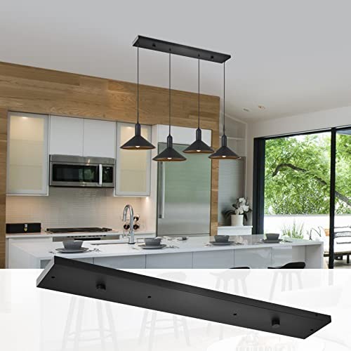 Four Pendant Light Linear Canopy Accessory Light Kit, 38 inch Flush Mount