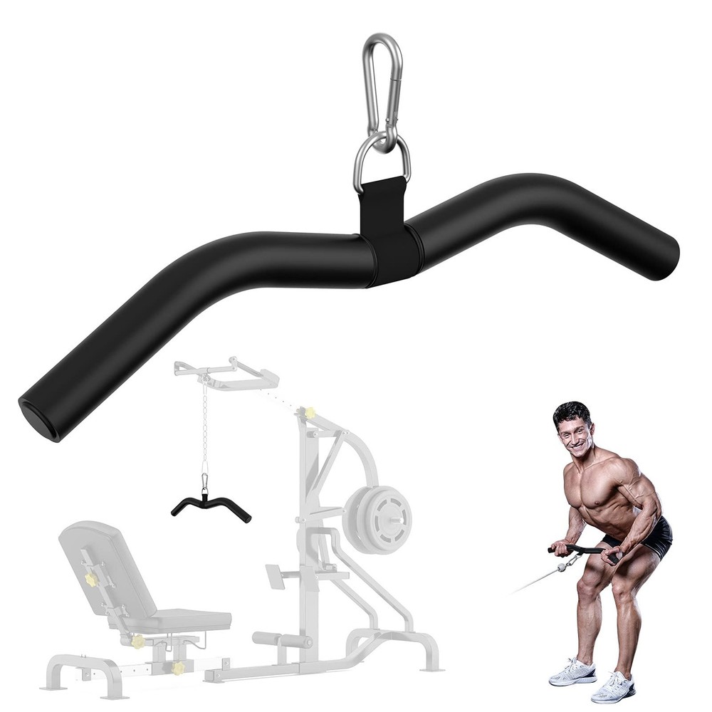 Upgraded LAT Pulldown Bars, 19" LAT Pull Down Bar Attachments for Home Gym, C...