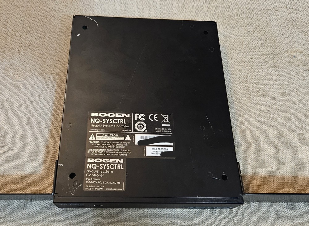 Bogen NQ-SYSCTRL Paging Processor TESTED WORKING Nyquist System Controller C4000
