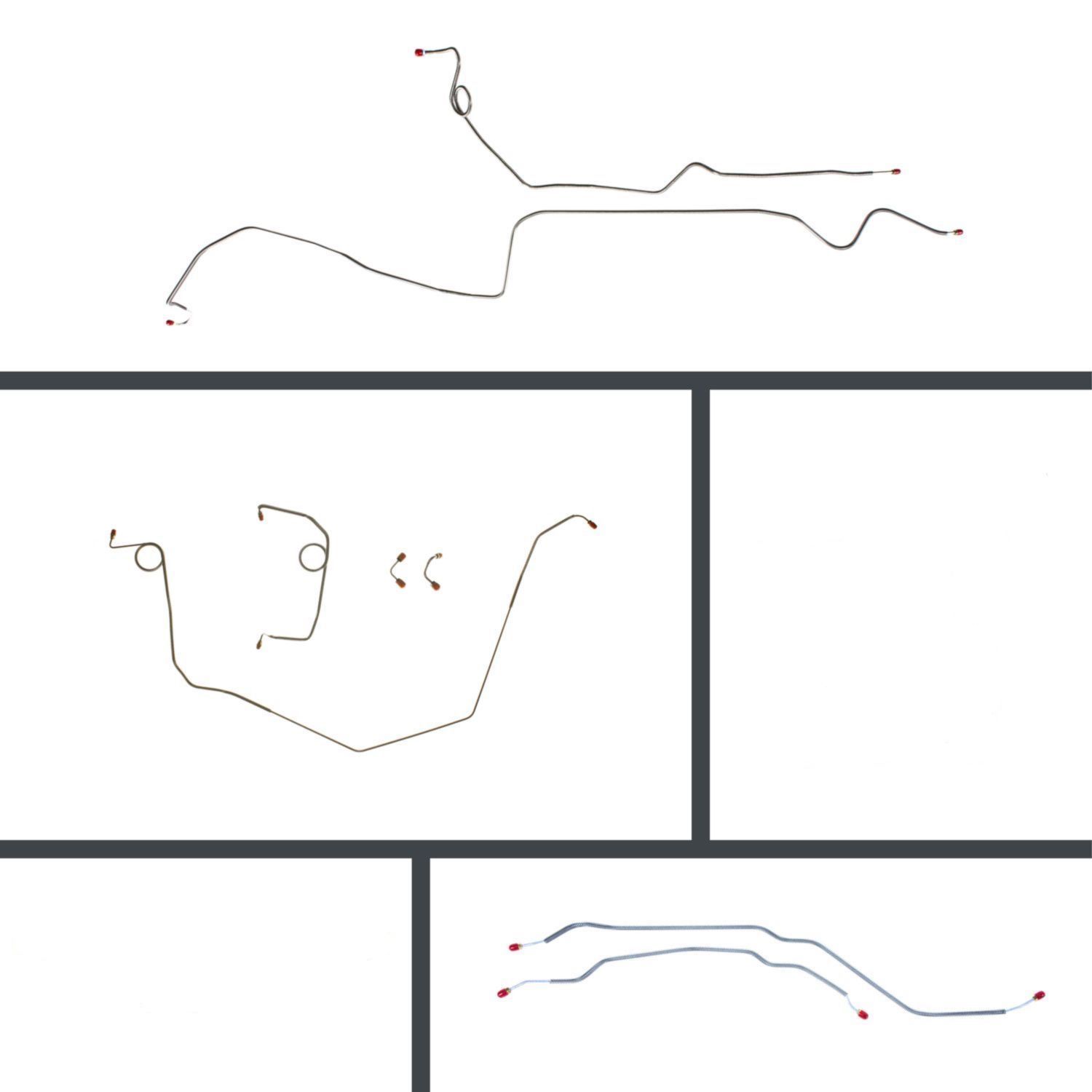 1978 Firebird Complete Prebent Brake Line Kit Stainless Steel w/ Std Suspension