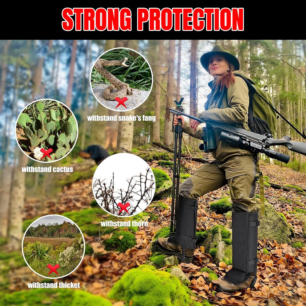 Snake Gaiters Waterproof Anti-Bite Lower Leg Guards Boots fr Men Hunting Hiking