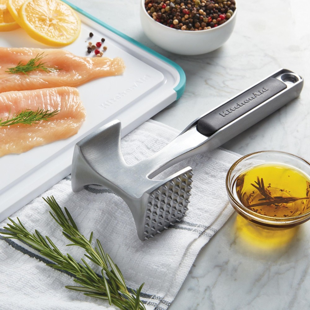 KitchenAid Gourmet Multi Sided Meat Tenderizer for Pounding One Size, Black