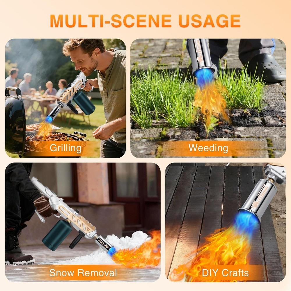 Adjustable Propane Torch for Searing, BBQ & Welding - Portable & Durable Design