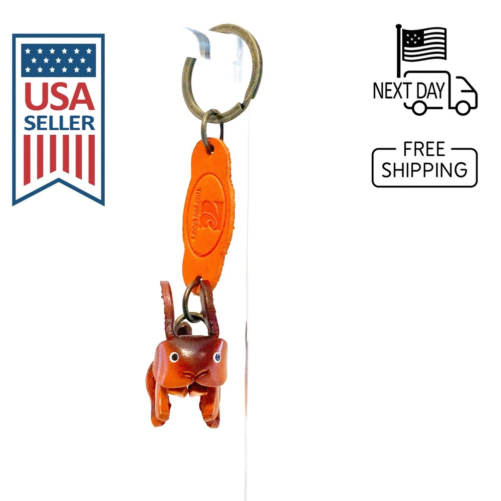 Rabbit Handmade Leather Keyring