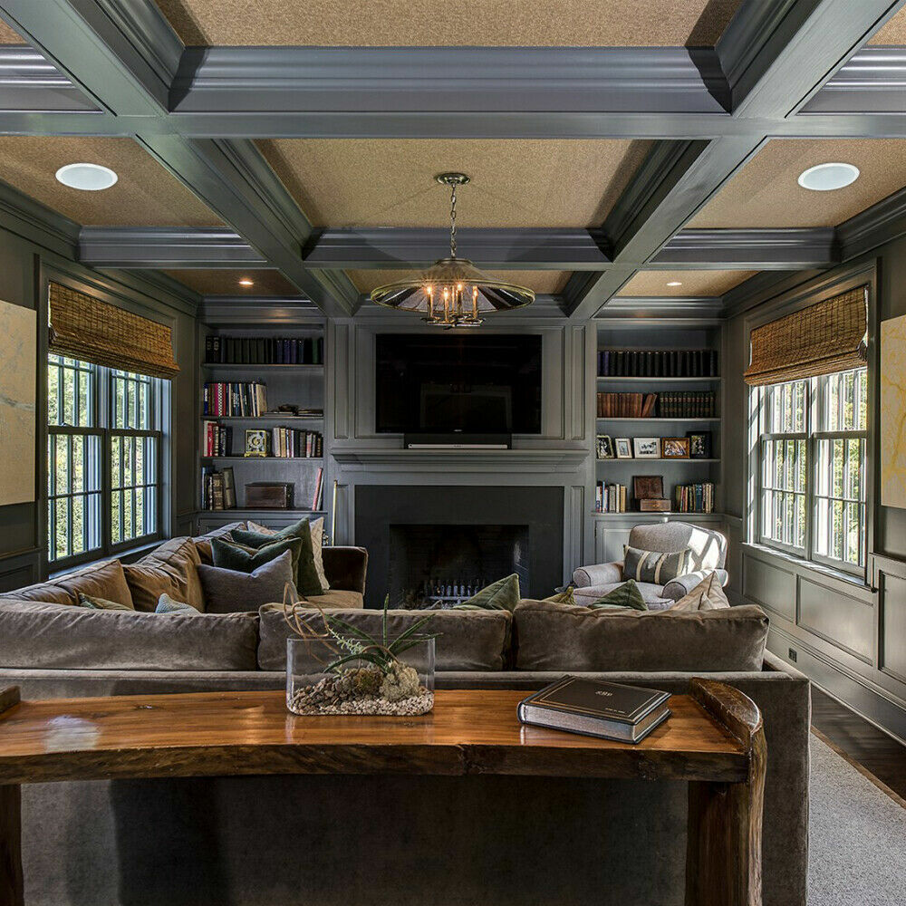 Herdio 5.25" Ceiling Wall Flush Mount Speakers Wall Mount Bluetooth Amplifier US